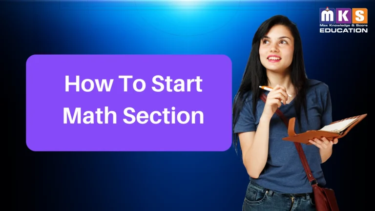 How To Start the Math Section