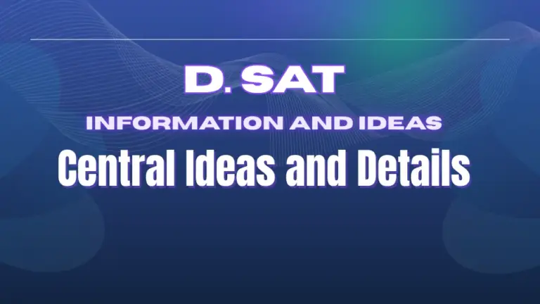 RW Central Ideas and Details